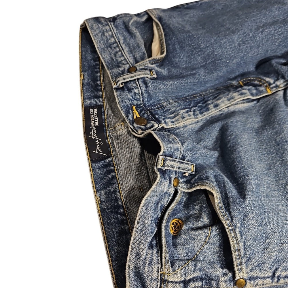 George Strait Wrangler Blue Slim Straight Jeans Classic Denim - Picture 4 of 5
